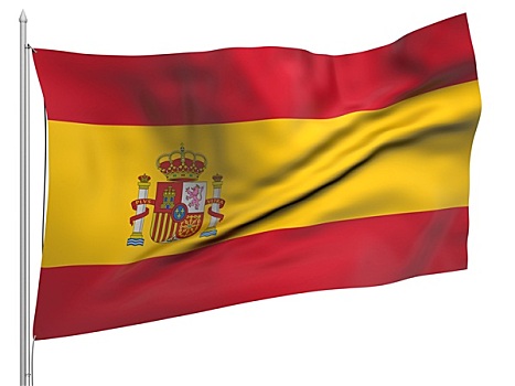 飞,旗帜,西班牙,国家