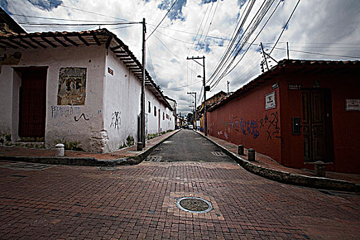 交叉,道路,穷,附近,波哥大,哥伦比亚