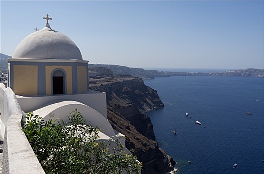 教堂,锡拉岛,圣托里尼岛,希腊