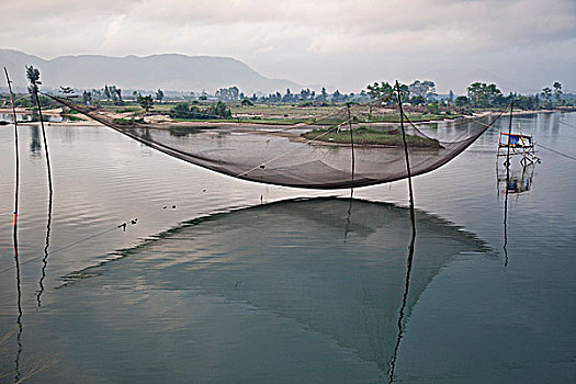 越南,渔网,靠近,岘港