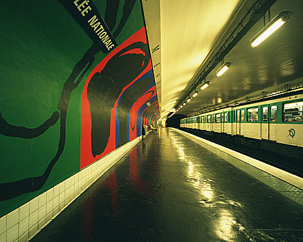 地铁,车站,巴黎