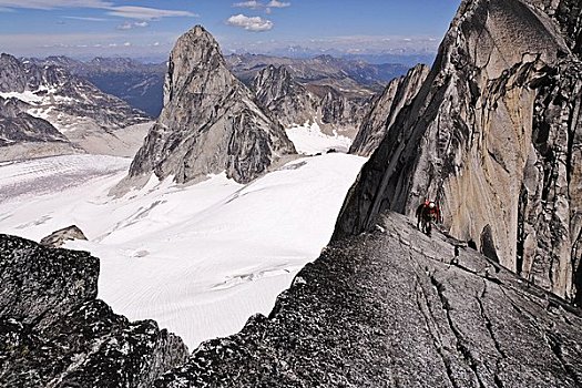 攀登者,山脊,山峦,不列颠哥伦比亚省,加拿大