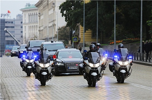 汽车,摩托车,警察