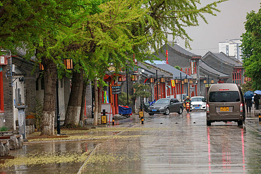 下雨,雨中,行走,雨披,逃离,淋雨,保护,街道,匆忙