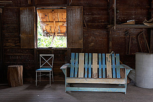 格林纳达,木质,建筑,花园椅
