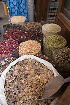阿联酋,迪拜,德伊勒,地区,调味品,露天市场,包,乳香,干燥,出售,大幅,尺寸
