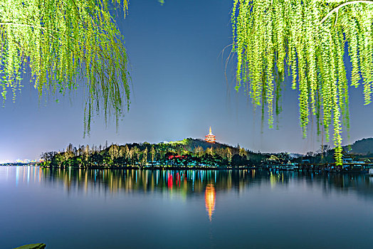 杭州西湖夜景