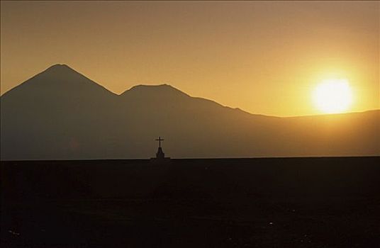 智利,阿塔卡马沙漠,火山,高