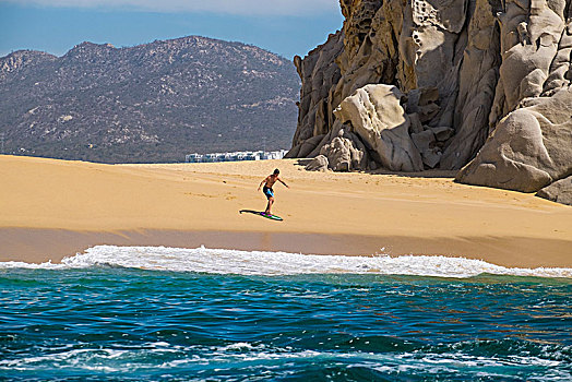 冲浪,海滩,喜爱,离婚,卡波圣卢卡斯,下加利福尼亚州,北方,墨西哥