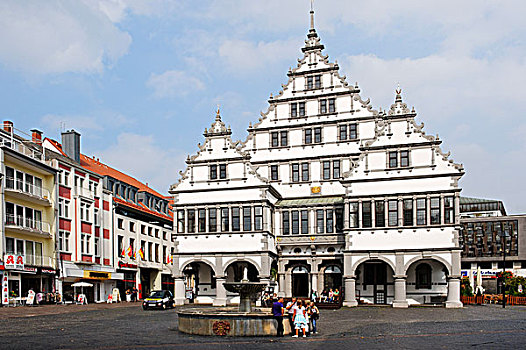 市政厅,帕德博恩,北莱茵威斯特伐利亚,德国,欧洲