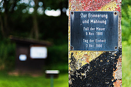 纪念,牌匾,柏林,墙壁,博物馆,梅克伦堡前波莫瑞州,德国,欧洲