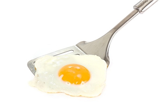 煎鸡蛋,银,抹刀,上方,白色