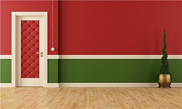 红色,绿色,经典,房间