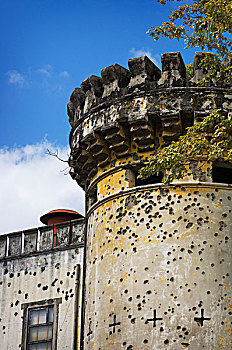 弹孔,城堡,角塔,圣荷塞,哥斯达黎加