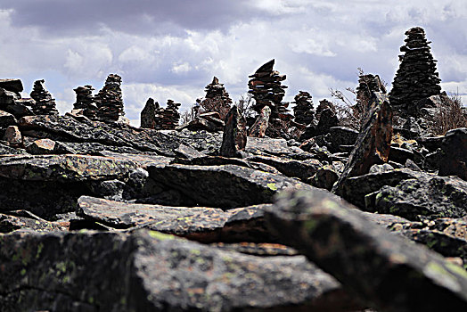 四川,甘孜州,高尔寺山,黑石城