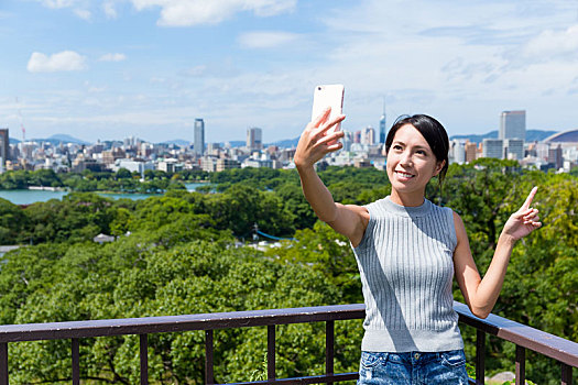 女人,旅行,福冈