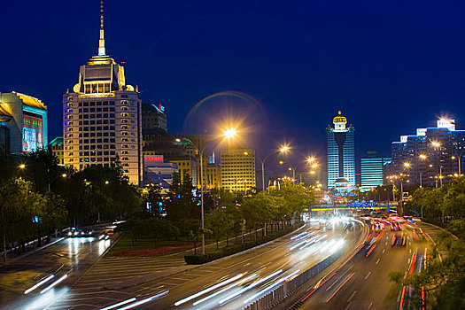 北京金融区夜景