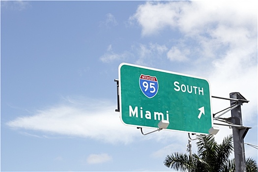 95号公路,南,迈阿密,标识