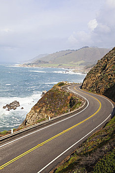 公路,大,海岸线,加利福尼亚,美国