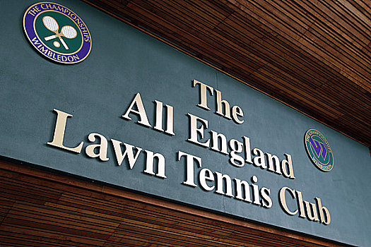英格兰,伦敦,温布尔登,标识,高处,正门入口,千禧年,建筑,网球,冠军,2008年