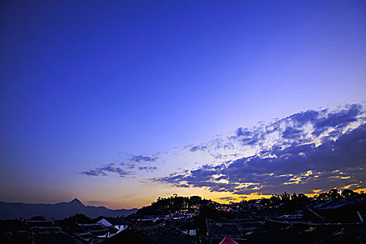 丽江风光夜景