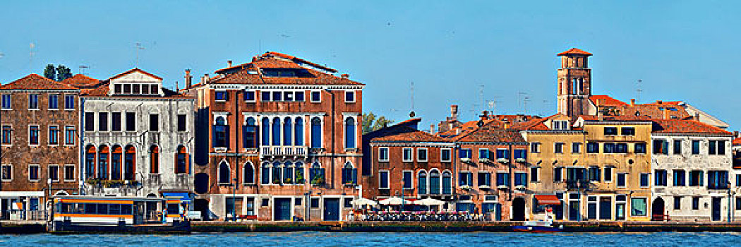 城市天际线,威尼斯,水岸,意大利