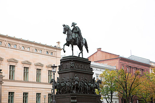 德国柏林,布兰登堡,普鲁士腓特烈威廉二世雕像