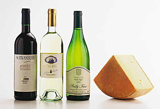 块,硬乳酪,红色,白葡萄酒,瓶子