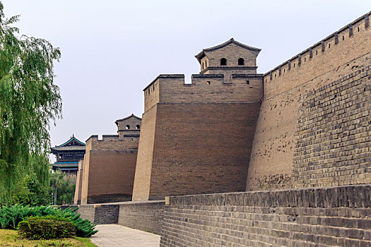 中国山西省平遥古城古城墙