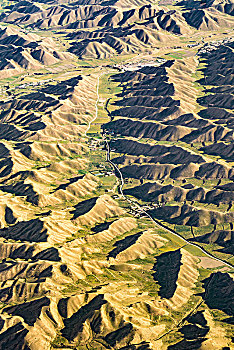 航拍高原山川雪山