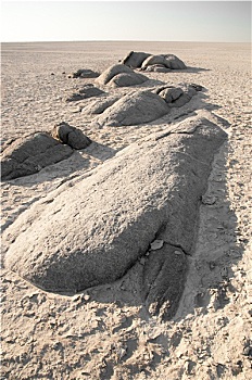 花冈岩,漂石,沙子,靠近,岛屿