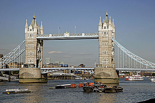 英国,英格兰,伦敦,泰晤士河,塔桥