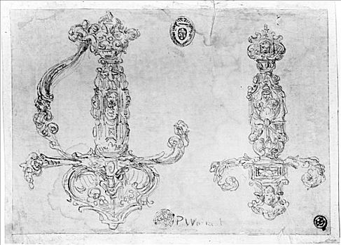 设计,剑,兵刃手柄,16世纪,艺术家,未知