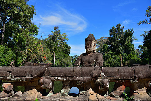 柬埔寨吴哥通王城圣剑寺宗教建筑