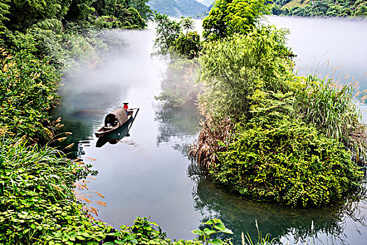 湖南,小东江,江,渔船