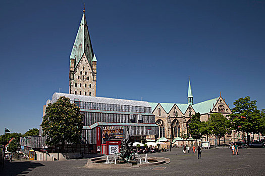 大教堂,市场,区域,北莱茵-威斯特伐利亚,德国,欧洲