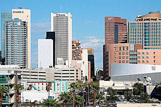 摩天大楼,城市,凤凰城,亚利桑那,美国