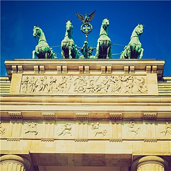 复古,看,勃兰登堡门,柏林