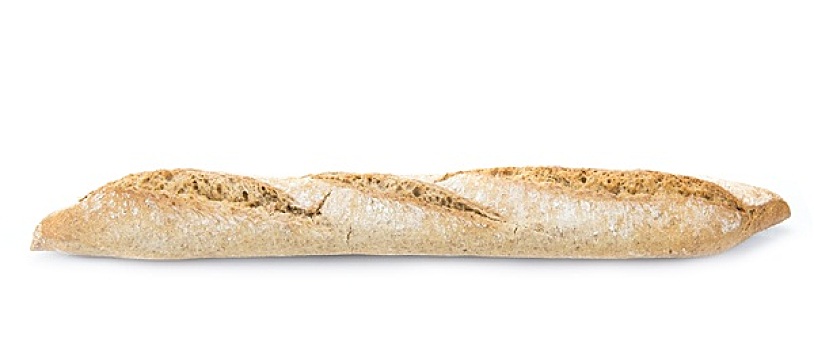 长条面包,隔绝,白色背景