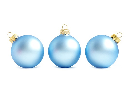 蓝色,圣诞节,彩球