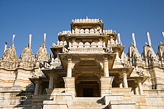 入口,庙宇,艾迪娜神庙,拉纳普尔,巴利,地区,乌代浦尔,拉贾斯坦邦,印度