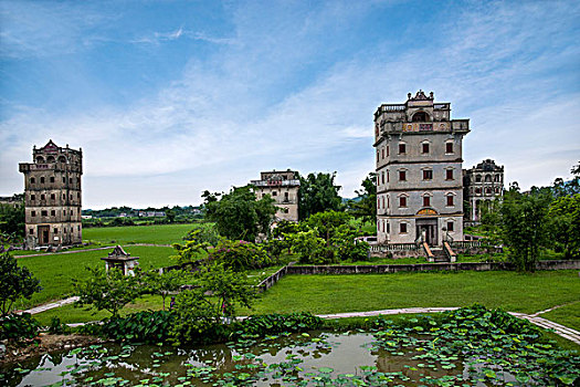 广东江门市世界文化遗产,开平碉楼与古村落,自力村碉楼