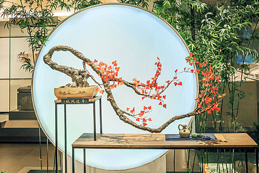 中国风场景装饰,拍摄于南京六朝博物馆