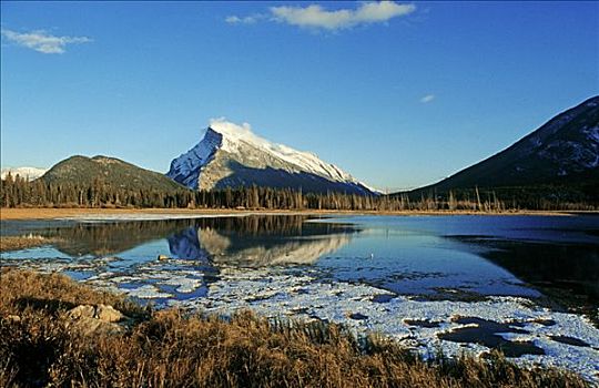 弗米利恩湖,班芙国家公园,艾伯塔省,加拿大,北美