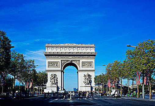 拱形,成功,道路,香榭丽舍,巴黎,法国