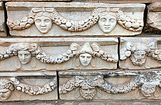 土耳其,省,区域,遗迹,阿芙洛蒂西亚斯,檐壁