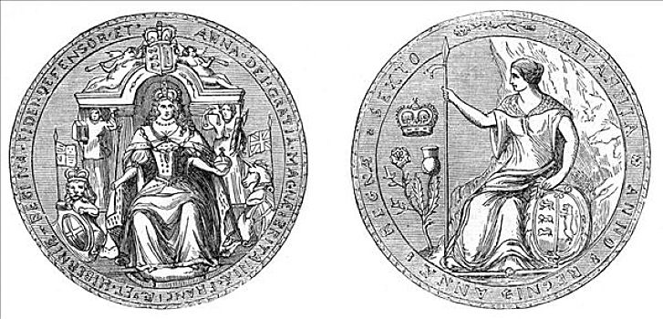 国玺,女王,联合,英格兰,苏格兰,19世纪