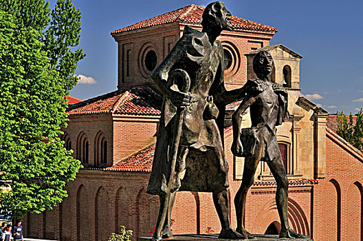 西班牙,青铜,雕塑,正面,罗马式,圣地亚哥,教堂,萨拉曼卡