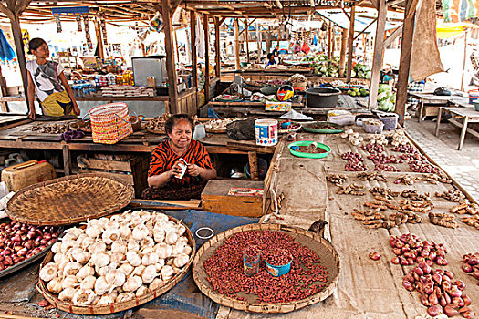 市场,渔村,靠近,岛屿,印度尼西亚