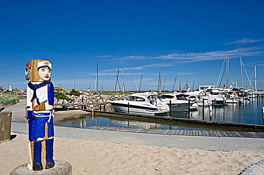 水手,雕塑,码头,海滩,波罗的海,石荷州,德国,欧洲
